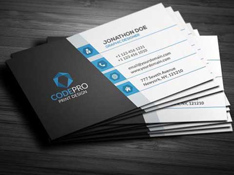 Matt finish business cards