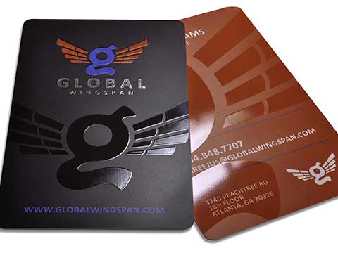 Spot UV business cards